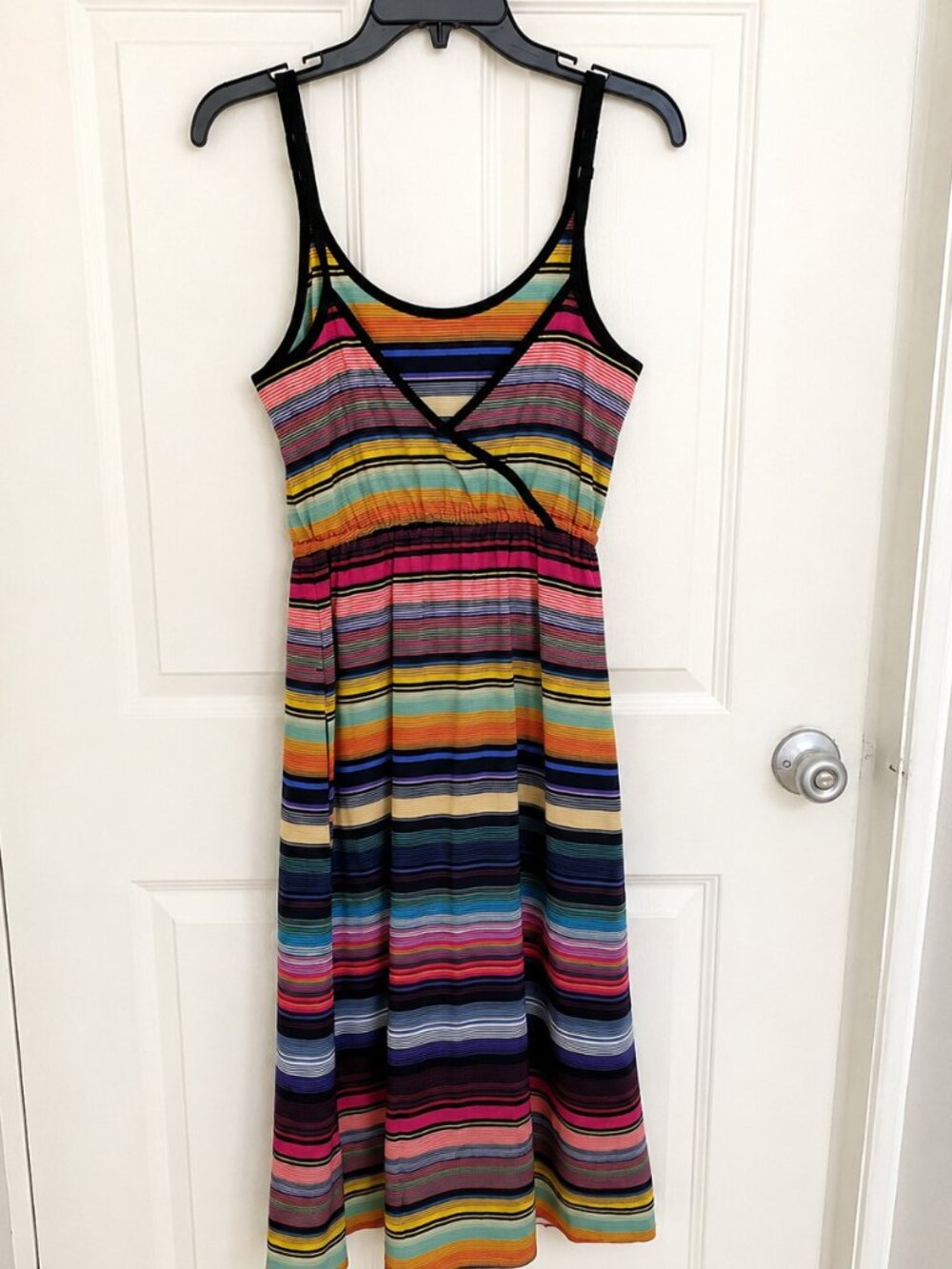 Athleta Havana Rainbow Stripe Midi Dress XS Summer Sundress - Picture 1 of 6